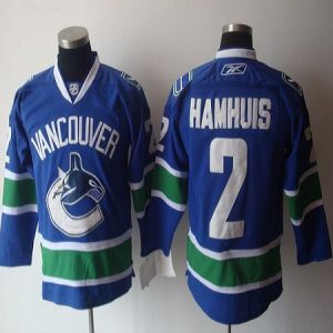 Canucks #2 Hamhuis Blue Stitched Jersey