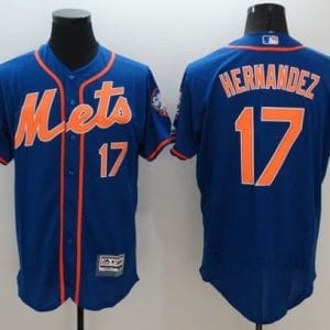 Mets #17 Keith Hernandez Blue Flexbase Authentic Collection Stitched Jersey