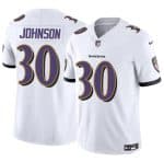 Baltimore Ravens #30 D'Ernest Johnson White 2025 F.U.S.E. Vapor Limited Football Jersey
