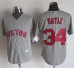 Red Sox #34 David Ortiz Grey New Cool Base Stitched Jersey