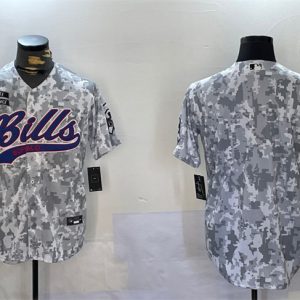 Buffalo Bills Blank 2024 Arctic Camo Salute To Service Stitched Jersey