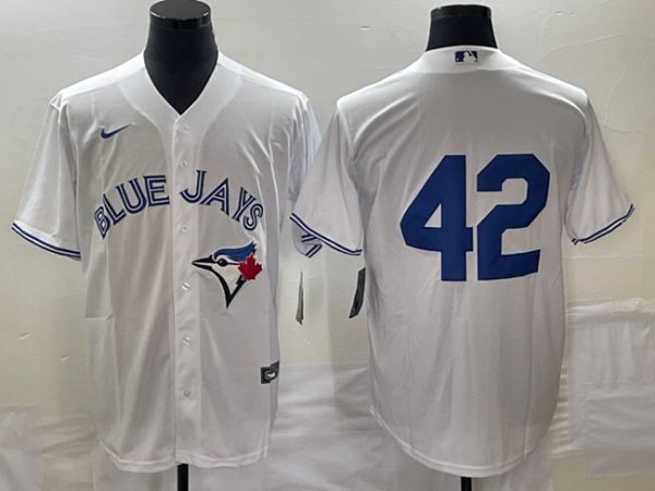 Toronto Blue Jays #42 Jackie Robinson White Cool Base Stitched Jersey
