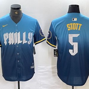 Philadelphia Phillies #5 Bryson Stott Blue 2024 City Connect Limited Stitched Jersey