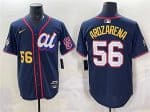 American League #56 Randy Arozarena Navy 2025 All-Star Edition Limited Stitched Jersey