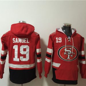 San Francisco 49ers #19 Deebo Samuel Red Black Ageless Must-Have Lace-Up Pullover Hoodie