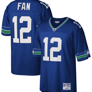 Seattle Seahawks #12 Fan Royal Mitchell Ness Stitched Jersey
