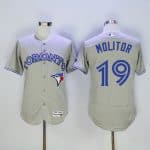 Blue Jays #19 Paul Molitor Grey Flexbase Authentic Collection Stitched Jersey