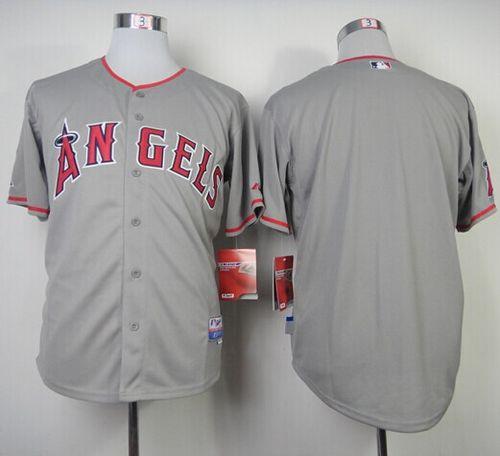 Angels Of Anaheim Blank Grey Cool Base Stitched Jersey