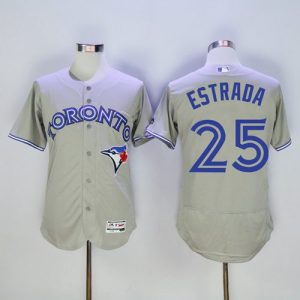 Blue Jays #25 Marco Estrada Grey Flexbase Authentic Collection Stitched Jersey