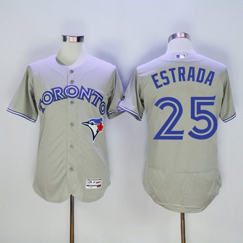 Blue Jays #25 Marco Estrada Grey Flexbase Authentic Collection Stitched Jersey