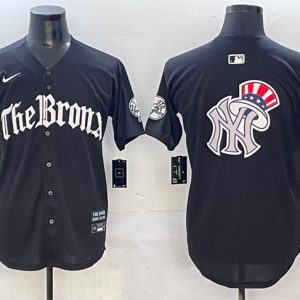 New York Yankees Team Big Logo Black 'Gothic Legacy Edition' Vapor Premier Limited Stitched Jersey
