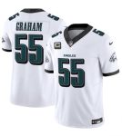 Philadelphia Eagles #55 Brandon Graham White 2024 With 4-Star C Patch F.U.S.E. Vapor Untouchable Limited Jersey