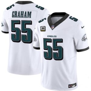 Philadelphia Eagles #55 Brandon Graham White 2024 With 4-Star C Patch F.U.S.E. Vapor Untouchable Limited Jersey