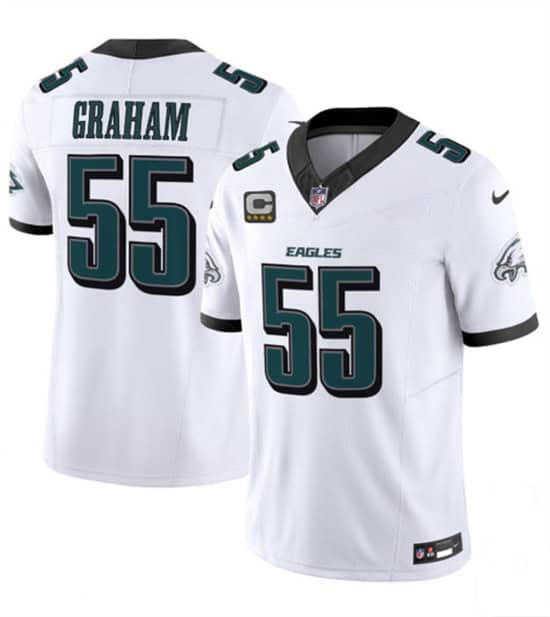 Philadelphia Eagles #55 Brandon Graham White 2024 With 4-Star C Patch F.U.S.E. Vapor Untouchable Limited Jersey