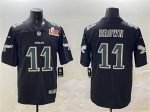 Philadelphia Eagles #11 A. J. Brown Black 2025 Super Bowl LIX Patch Fashion New Vapor Untouchable Limited Stitched Jersey