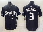 Seattle Mariners #3 Cal Raleigh Black 'Deep Sea Gothic Edition' Vapor Premier Limited Stitched Jersey