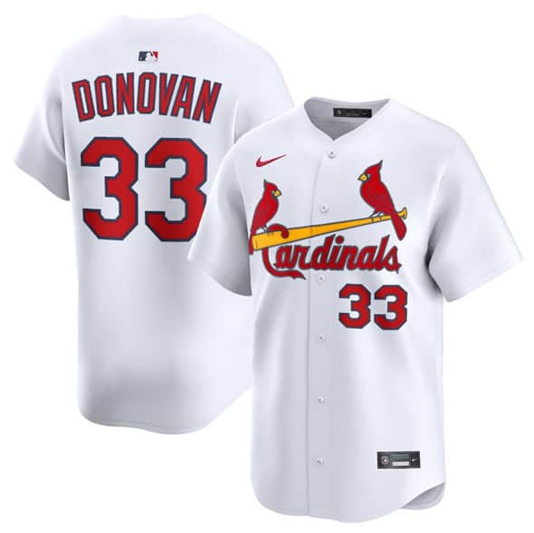 St. Louis Cardinals #33 Brendan Donovan White Home Limited Stitched Jersey