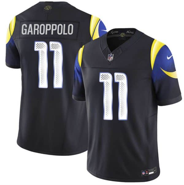 Los Angeles Rams #11 Jimmy Garoppolo Black 2025 F.U.S.E. ¡°Rivalries¡± Vapor Limited Football Stitched Jersey