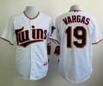 Twins #19 Kennys Vargas White Home Cool Base Stitched Jersey