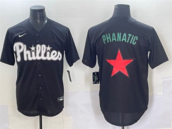 Philadelphia Phillies Phanatic Black Lights Out Limited Stitched Jersey
