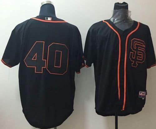 Giants #40 Madison Bumgarner Black Alternate Cool Base Stitched Jersey