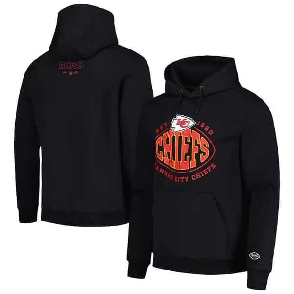 Kansas City Chiefs Black Touchback Pullover Hoodie