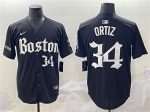 Boston Red Sox #34 David Ortiz Black Gothic Vapor Limited Stitched Jersey