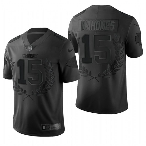 Kansas City Chiefs #15 Patrick Mahomes Black Stitched Jersey