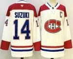 Montreal Canadiens #14 Nick Suzuki White Authentic Jersey