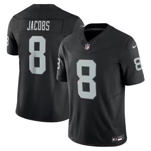 Las Vegas Raiders #8 Josh Jacobs Black 2023 F.U.S.E. Vapor Untouchable Stitched Jersey