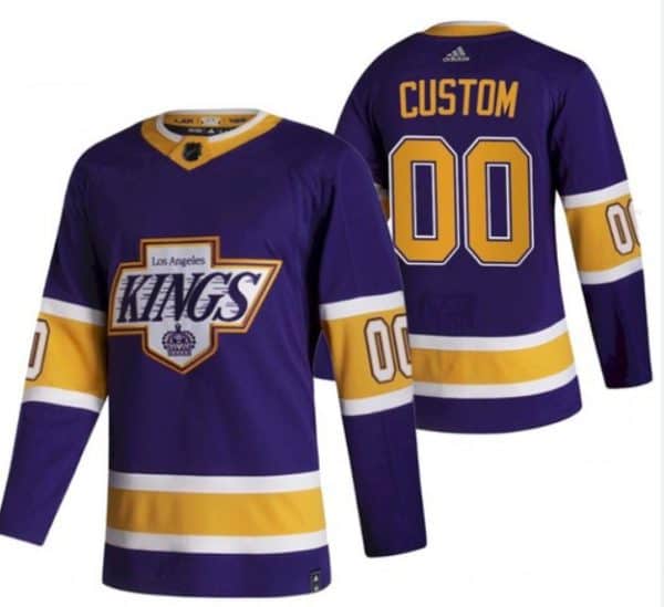 Los Angeles Kings Adidas Purple Hockey Custom NHL Stitched Jersey