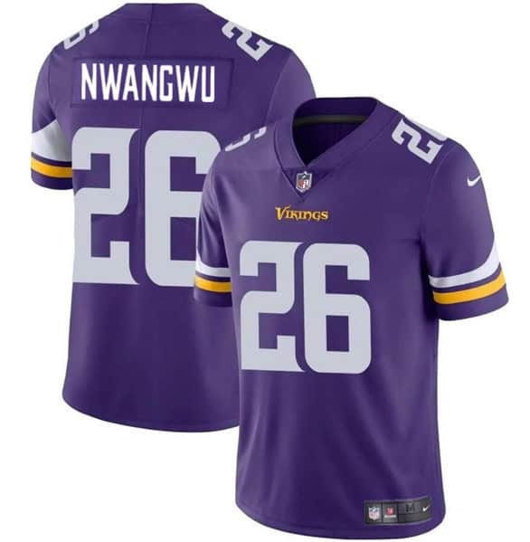 Minnesota Vikings #26 Kene Nwangwu Purple Vapor Untouchable Limited Stitched Jersey