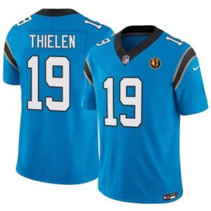 Carolina Panthers #19 Adam Thielen Blue 2023 F.U.S.E. With John Madden Patch Vapor Limited Stitched Jersey