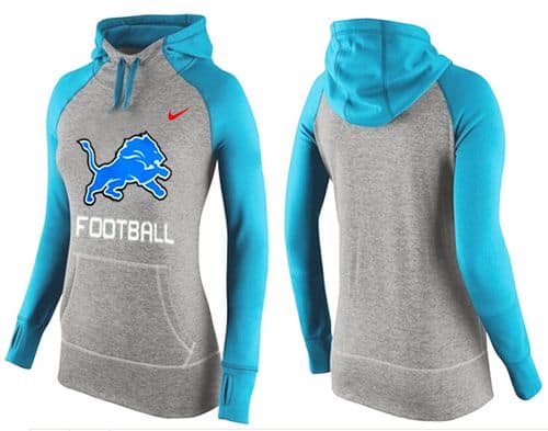 Nike Detroit Lions Performance Hoodie Grey Light Blue