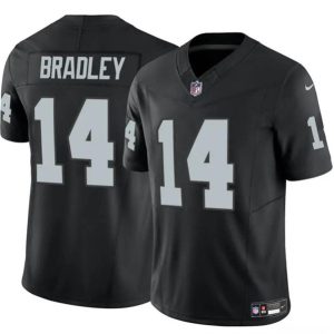 Las Vegas Raiders #14 Carter Bradley Black F.U.S.E. Vapor Stitched Jersey