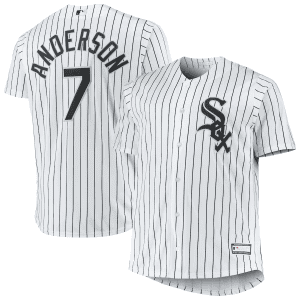 Chicago White Sox #7 Tim Anderson Big Tall White Stitched Jersey