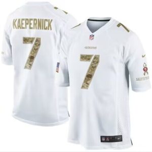 San Francisco 49ers #7 Colin Kaepernick White Salute To Service Limited Stitched Jersey