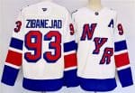 New York Rangers #93 Mika Zibanejad White 2024-25 Stadium Series Stitched Jersey