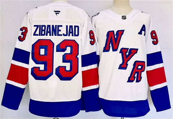 New York Rangers #93 Mika Zibanejad White 2024-25 Stadium Series Stitched Jersey