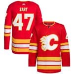Calgary Flames #47 Connor Zary Red Stitched Jersey