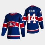 Montreal Canadiens #14 Nick Suzuki Blue Stitched Jersey