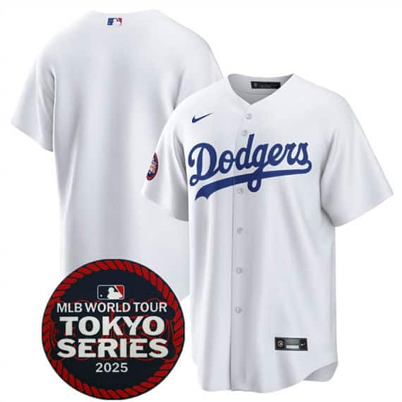 Los Angeles Dodgers Blank White 2025 World Tour: Tokyo Series Home Stitched Jersey