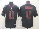 New England Patriots #11 Julian Edelman 2019 Black Lights Out Stitched Jersey