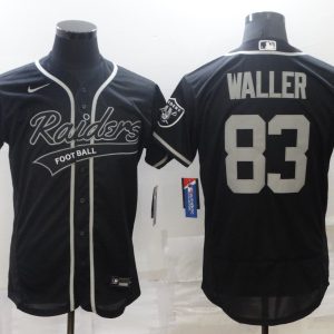 Las Vegas Raiders #83 Darren Waller Black Flex Base Stitched Jersey