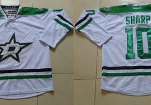 Stars #10 Patrick Sharp White Stitched Jersey