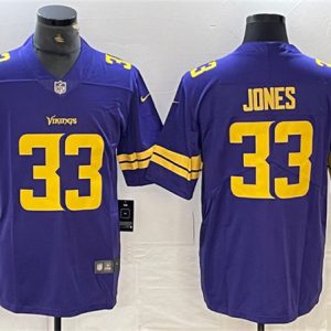 Minnesota Vikings #33 Aaron Jones Purple Gold Vapor Untouchable Limited Stitched Jersey