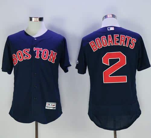 Red Sox #2 Xander Bogaerts Navy Blue Flexbase Authentic Collection Stitched Jersey