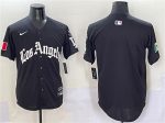Los Angeles Dodgers Blank Black Mexico 2025 LA Gothic Style With Fernando Patch Vapor Premier Limited Stitched Jersey
