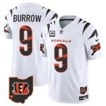 Cincinnati Bengals #9 Joe Burrow White F.U.S.E. With 4-Star C Patch Special Vapor Untouchable Limited Stitched Jersey
