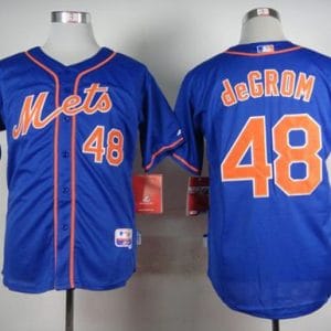 Mets #48 Jacob DeGrom Blue Alternate Home Cool Base Stitched Jersey